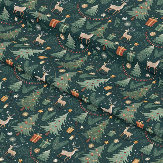 Christmas Tree Lights Pattern 3 Quilting Cotton Fabric