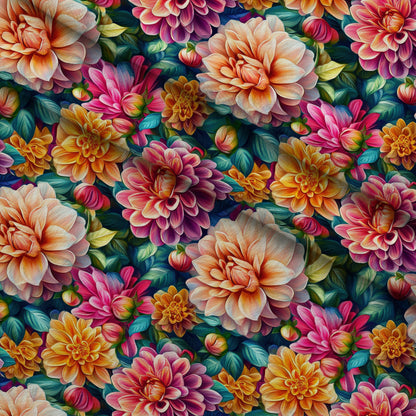 Dahlia Dreams Pattern 11 Minky Fabric