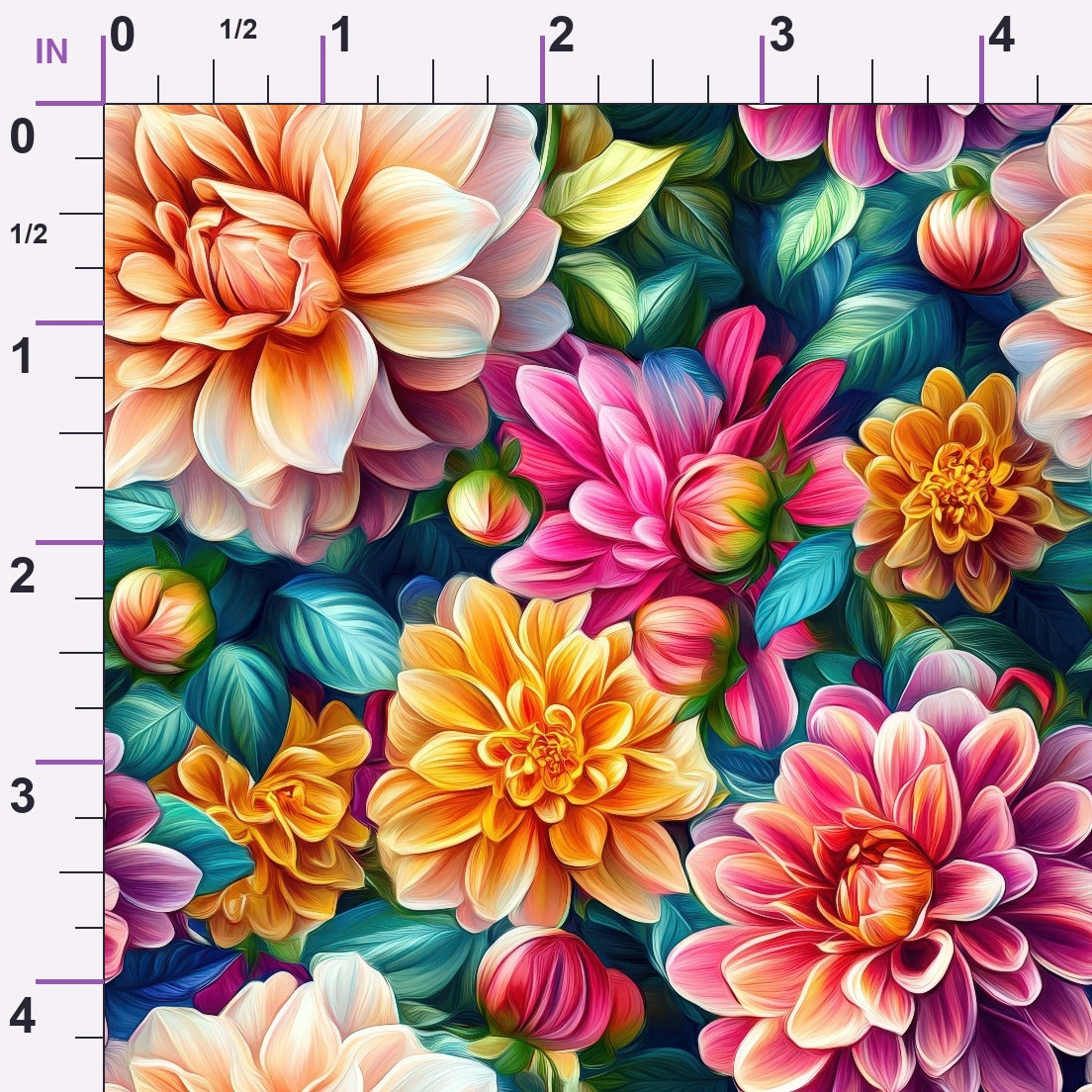 Dahlia Dreams Pattern 11 Minky Fabric