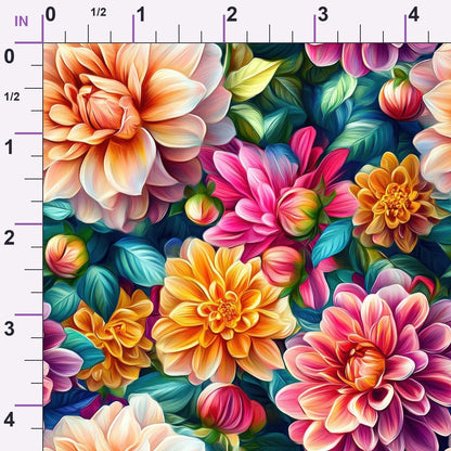 Dahlia Dreams Pattern 11 Minky Fabric
