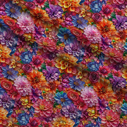Dahlia Dreams Pattern 12 Minky Fabric
