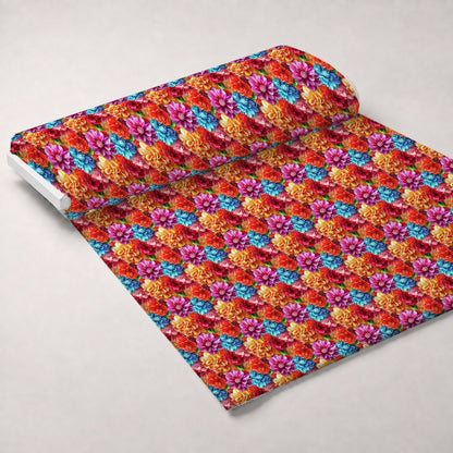 Dahlia Dreams Pattern 2 Minky Fabric