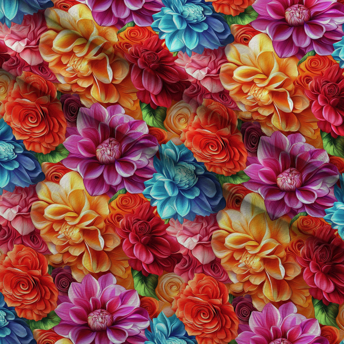 Dahlia Dreams Pattern 2 Minky Fabric