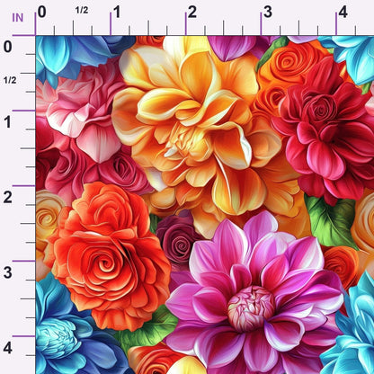 Dahlia Dreams Pattern 2 Minky Fabric