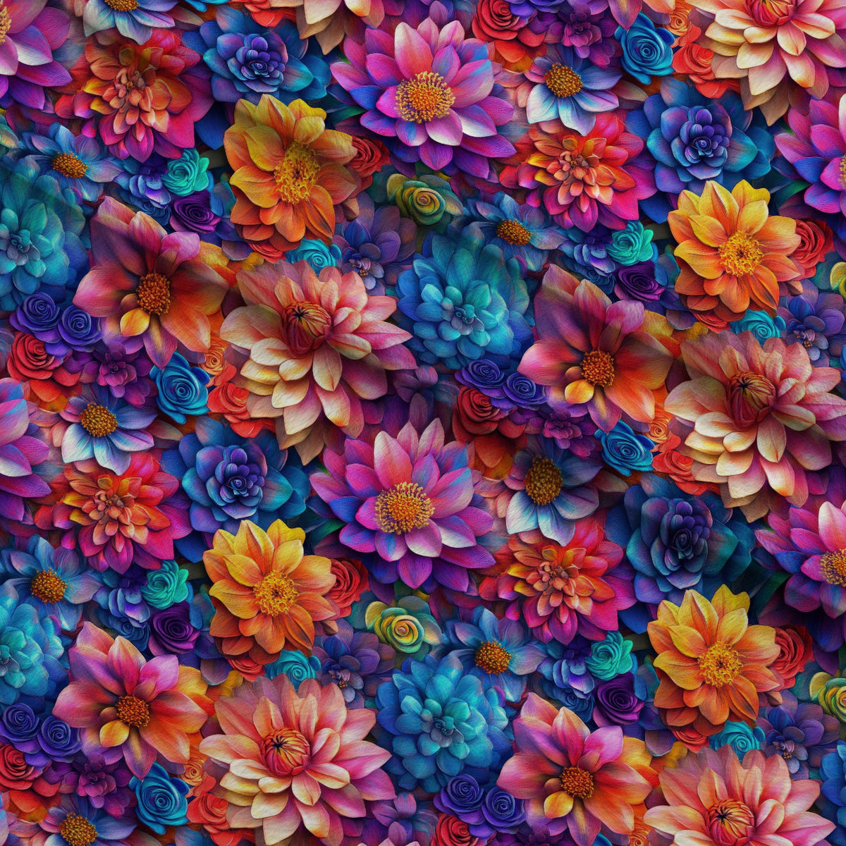 Dahlia Dreams Pattern 3 Minky Fabric