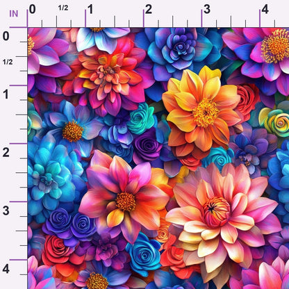 Dahlia Dreams Pattern 3 Minky Fabric