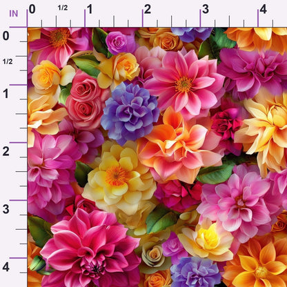 Dahlia Dreams Pattern 4 Minky Fabric