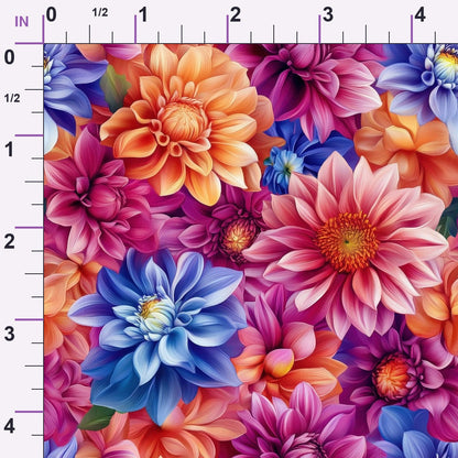 Dahlia Dreams Pattern 5 Minky Fabric