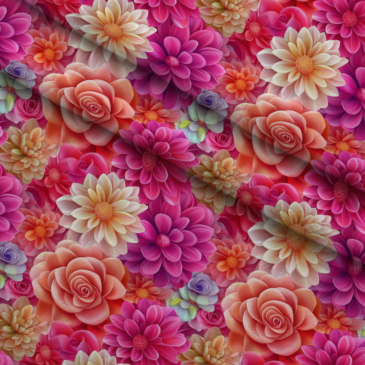 Dahlia Dreams Pattern 6 Minky Fabric
