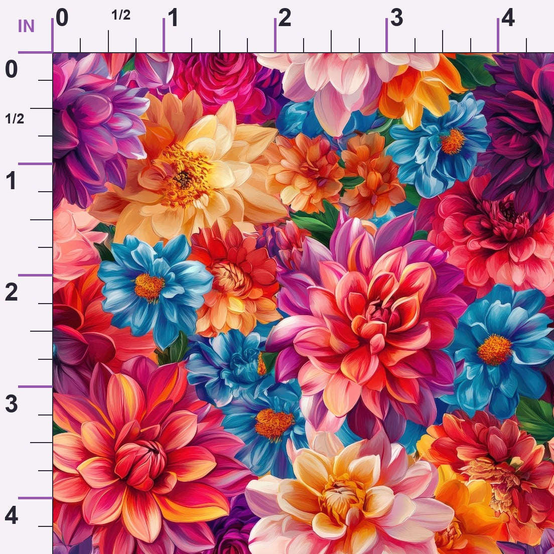 Dahlia Dreams Pattern 7 Minky Fabric