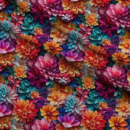 Dahlia Dreams Pattern 8 Minky Fabric