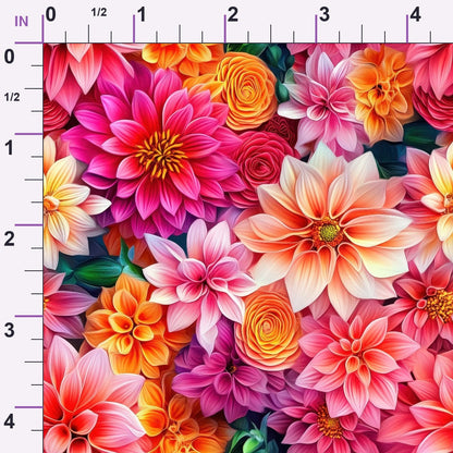 Dahlia Dreams Pattern 9 Minky Fabric