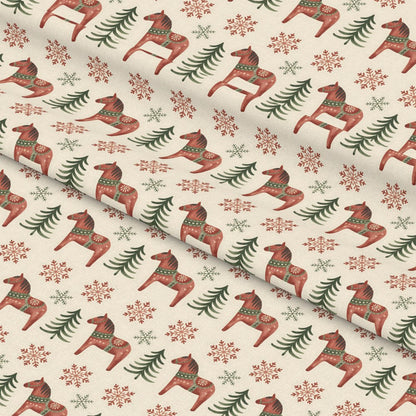 Scandinavian Folk Christmas Pattern 4 Quilting Cotton Fabric