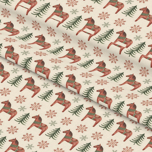 Scandinavian Folk Christmas Pattern 4 Quilting Cotton Fabric