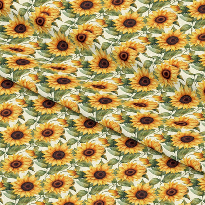 Sunflower and Butterfly Pattern 17 Quilting Cotton Fabric