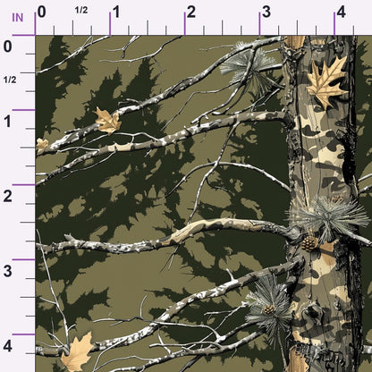 Deep Woods Pattern 2 Minky Fabric