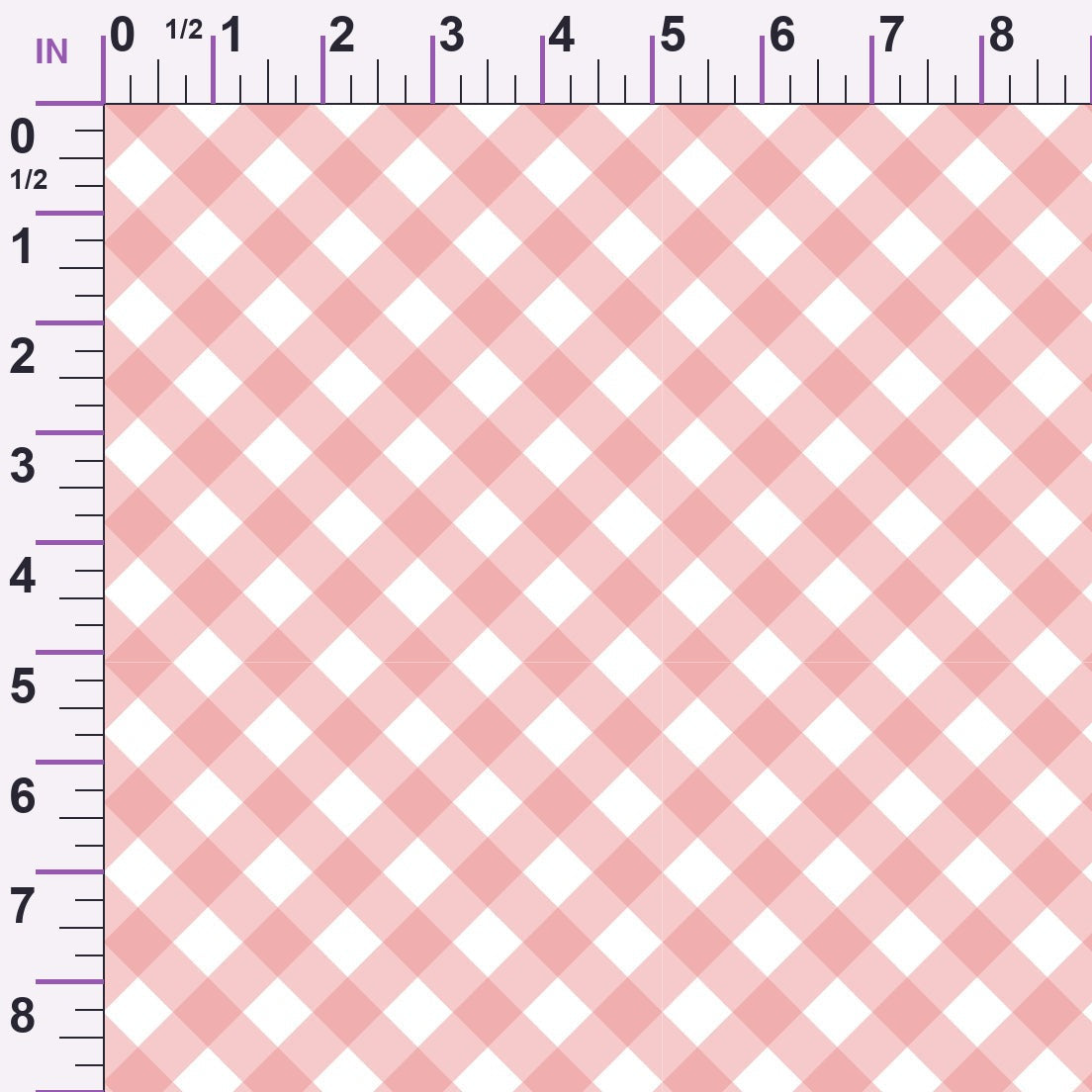 Diagonal Gingham Peach Puff Minky Fabric