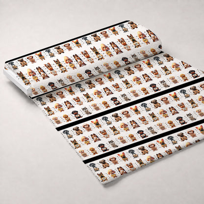 Doggie Mugshots Pattern 2 Minky Fabric