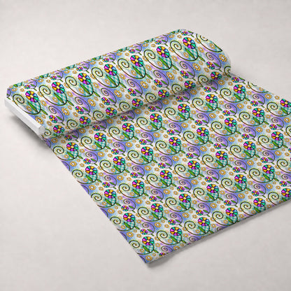 Doodle Blooms Pattern 10 Minky Fabric