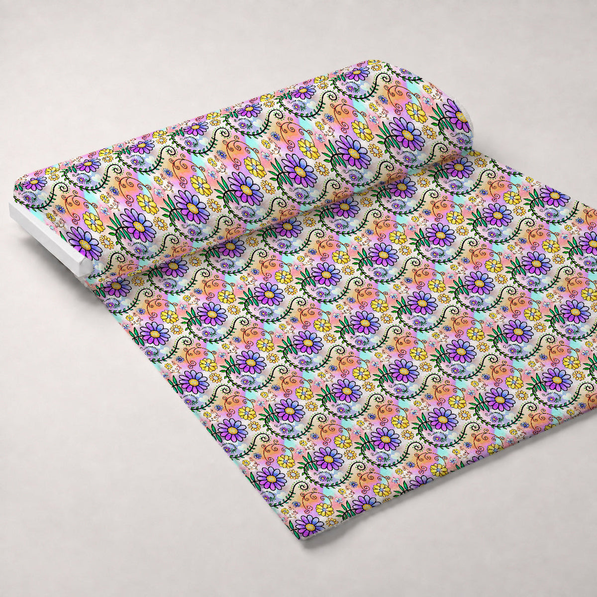 Doodle Blooms Pattern 11 Minky Fabric