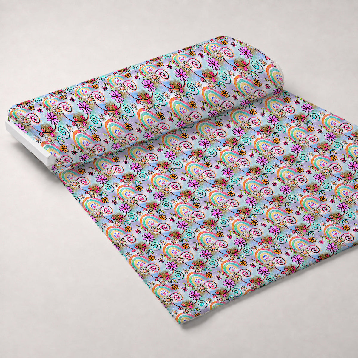 Doodle Blooms Pattern 12 Minky Fabric