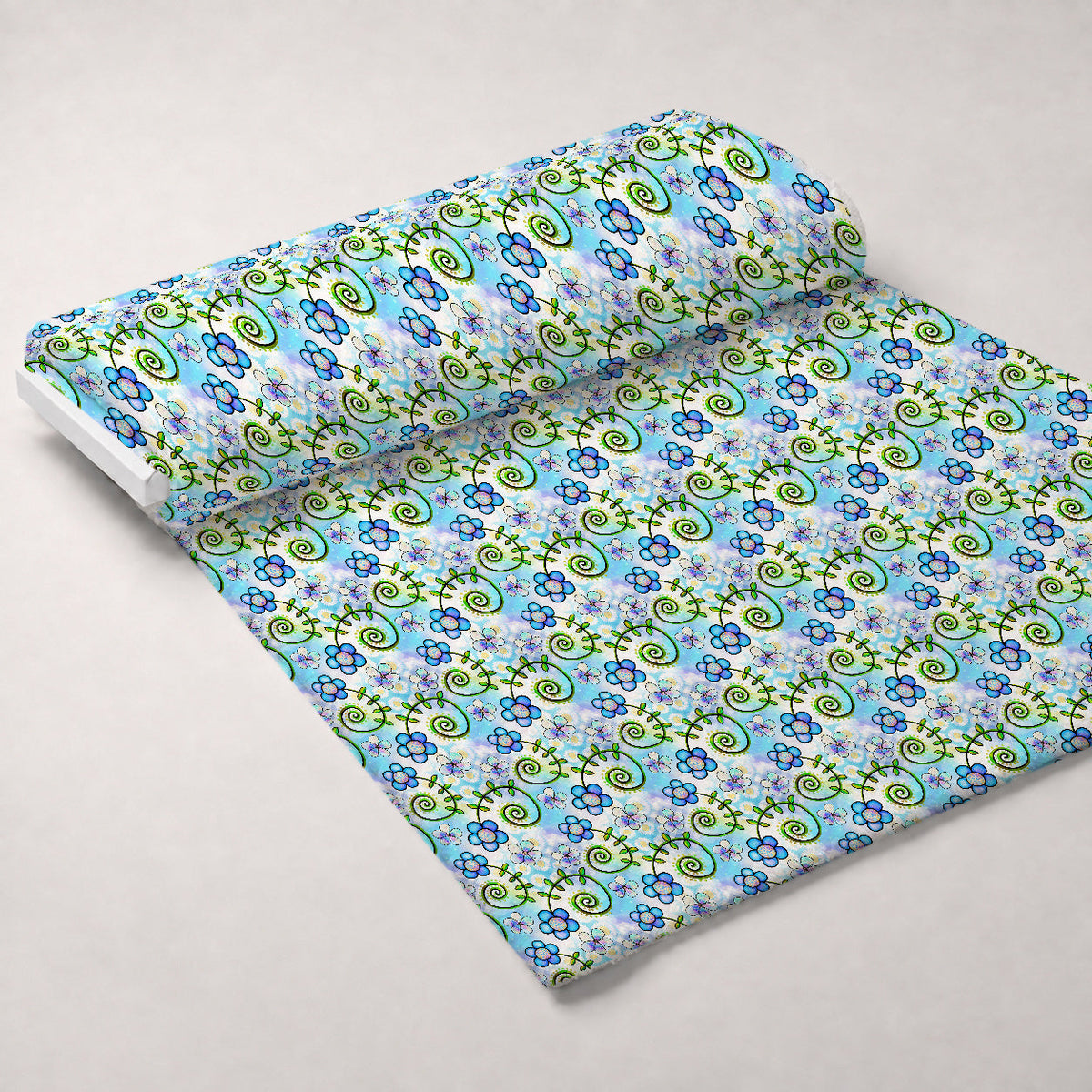 Doodle Blooms Pattern 3 Minky Fabric