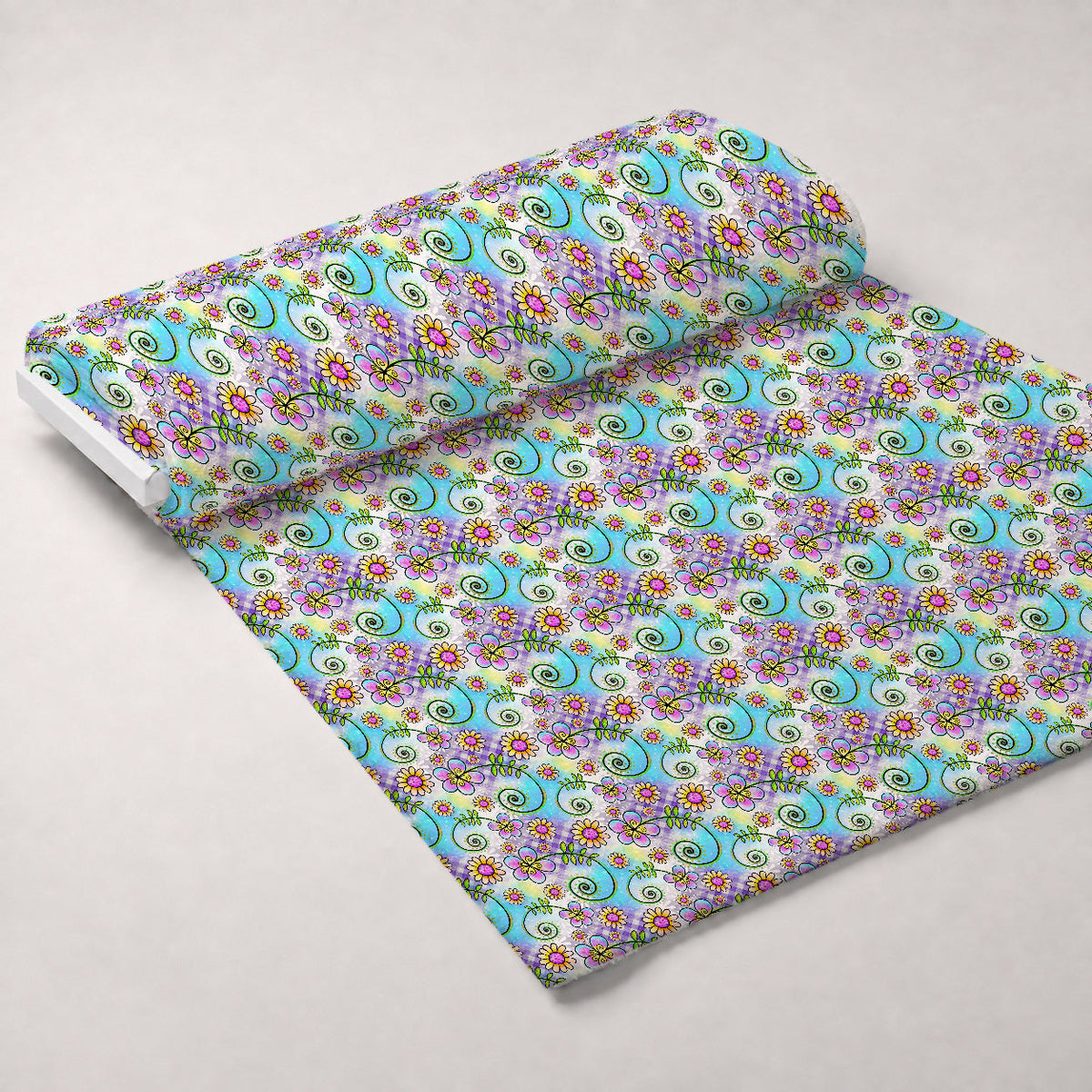 Doodle Blooms Pattern 9 Minky Fabric