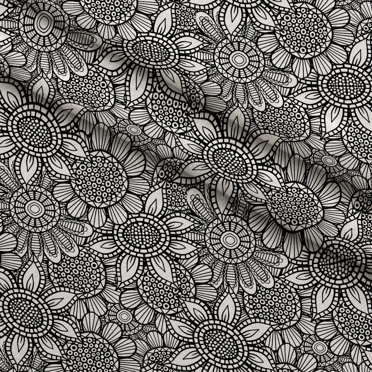Doodle Garden Pattern 1 Minky Fabric