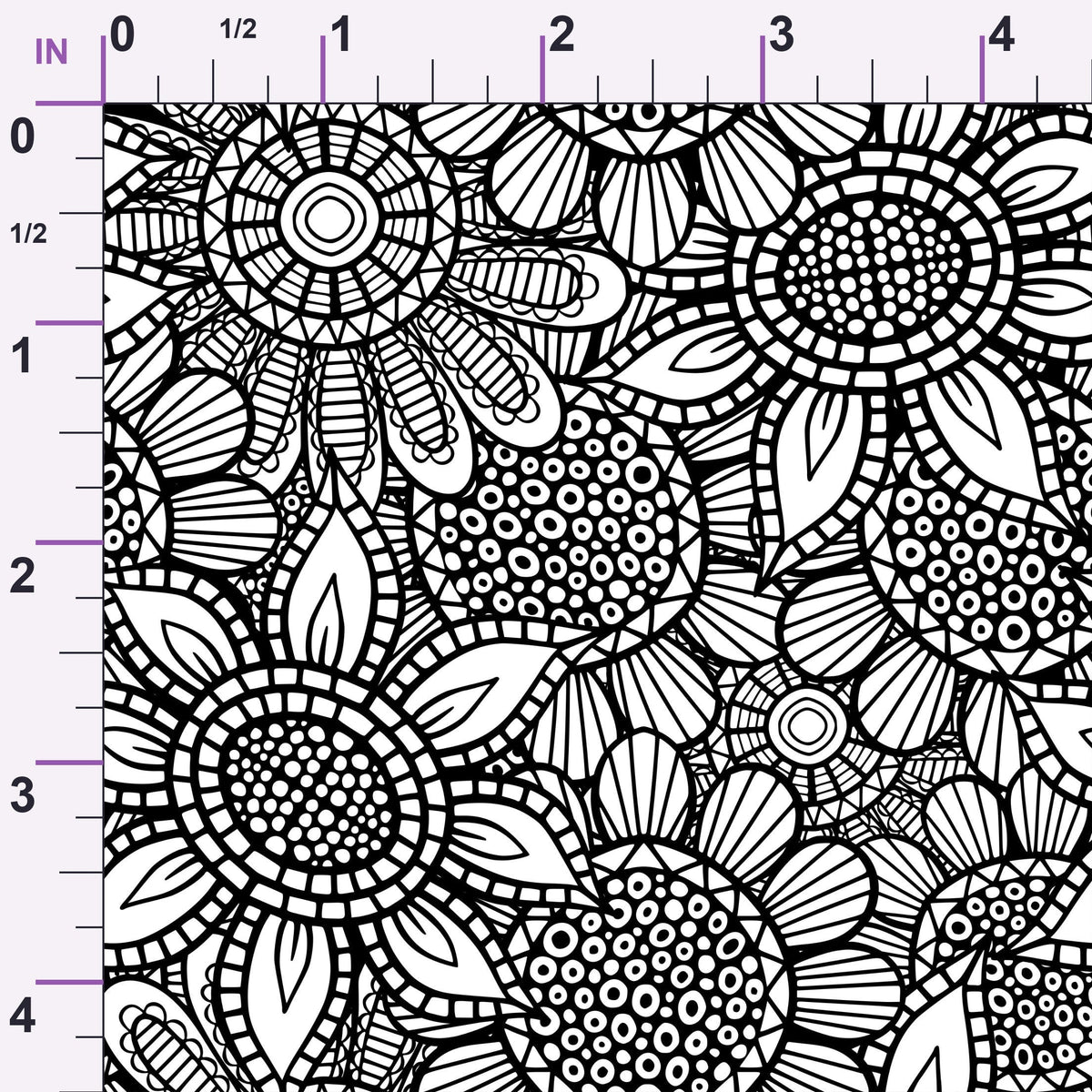 Doodle Garden Pattern 1 Minky Fabric
