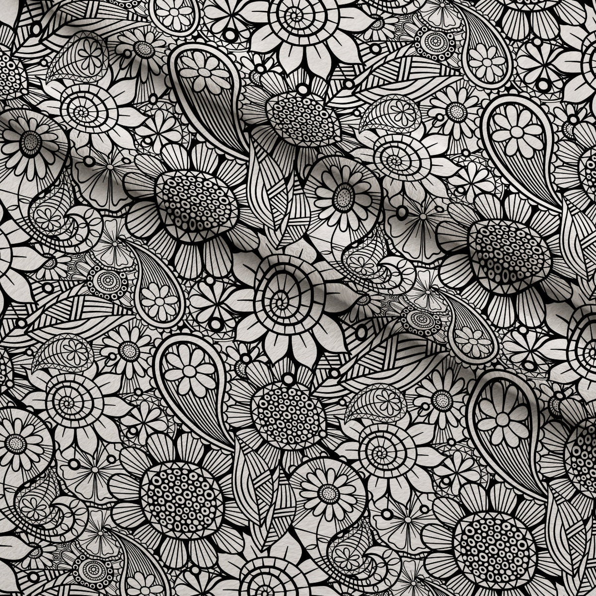 Doodle Garden Pattern 5 Minky Fabric