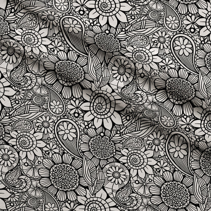 Doodle Garden Pattern 5 Minky Fabric