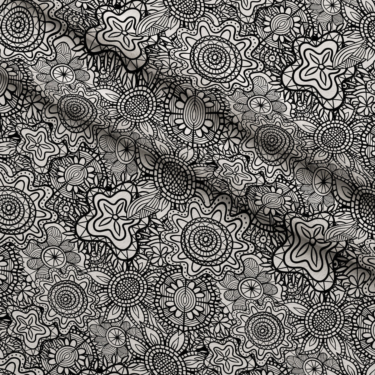 Doodle Garden Pattern 7 Minky Fabric