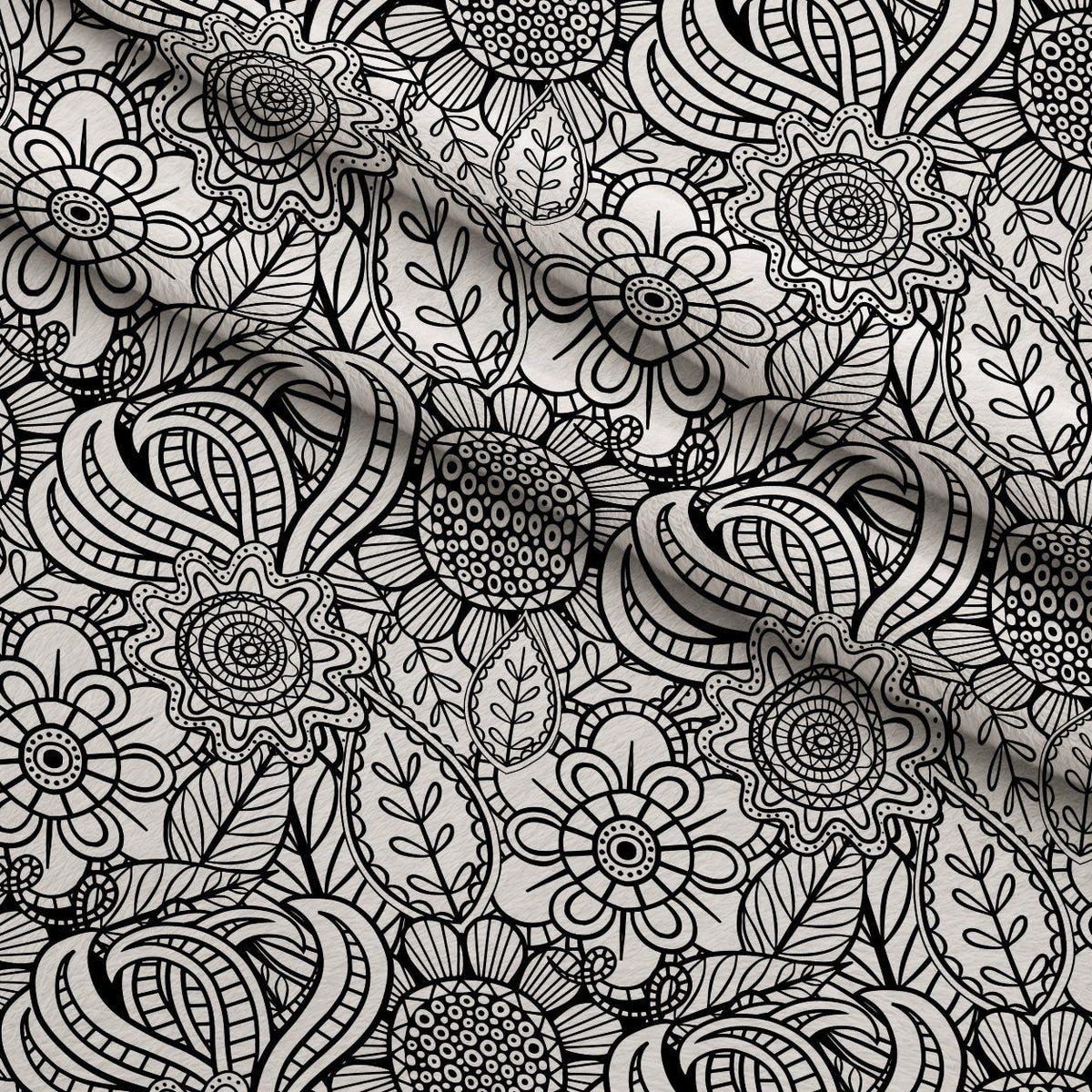 Doodle Garden Pattern 8 Minky Fabric