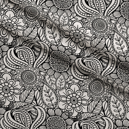 Doodle Garden Pattern 8 Minky Fabric