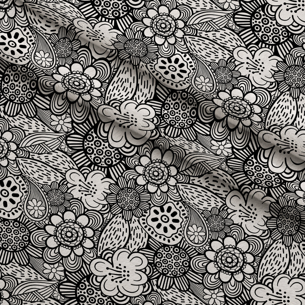 Doodle Garden Pattern 9 Minky Fabric