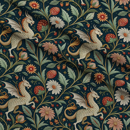 Dragon Garden Pattern 1 Minky Fabric