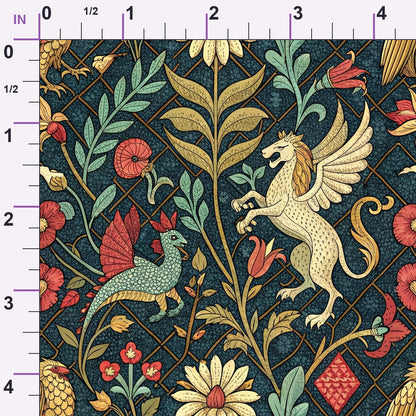 Dragon Garden Pattern 10 Minky Fabric