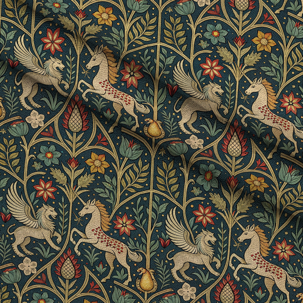 Dragon Garden Pattern 2 Minky Fabric