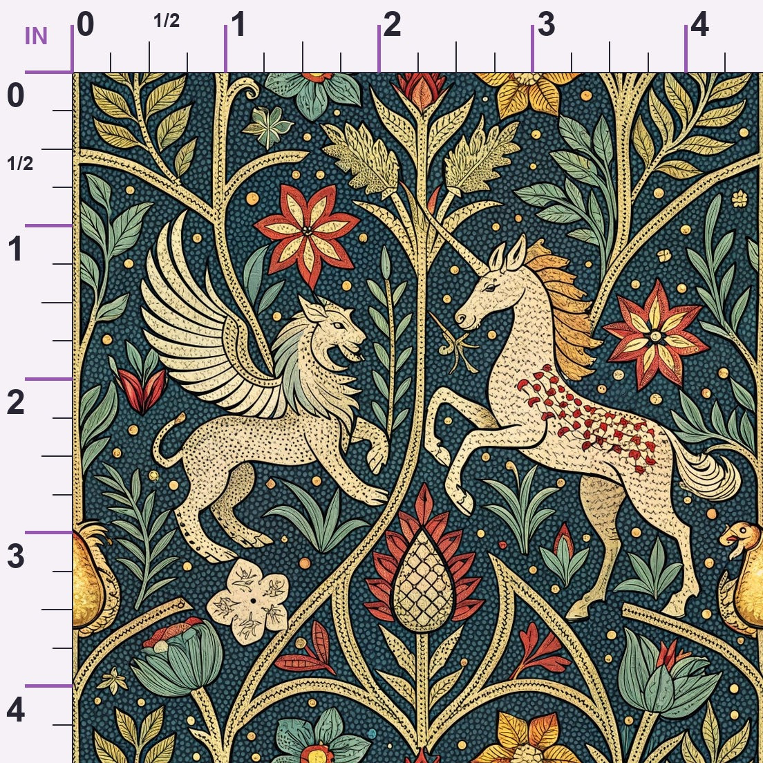 Dragon Garden Pattern 2 Minky Fabric