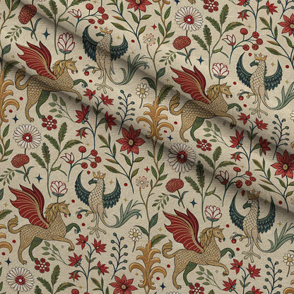 Dragon Garden Pattern 3 Minky Fabric