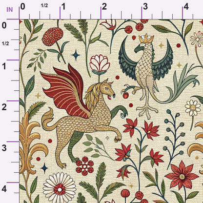Dragon Garden Pattern 3 Minky Fabric