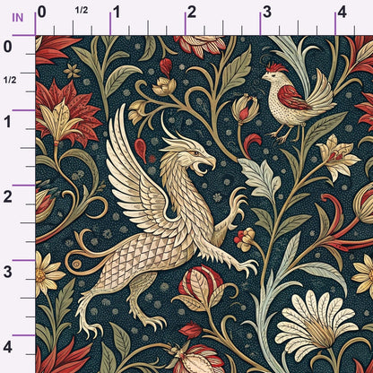 Dragon Garden Pattern 4 Minky Fabric
