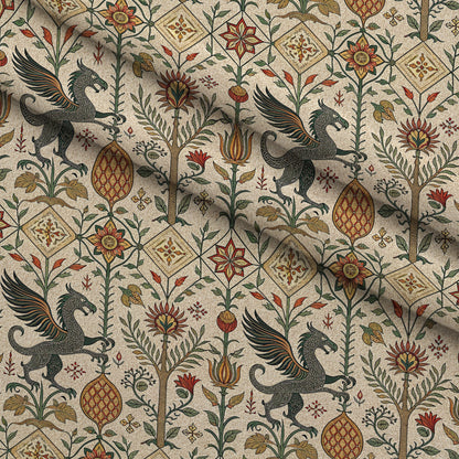 Dragon Garden Pattern 5 Minky Fabric