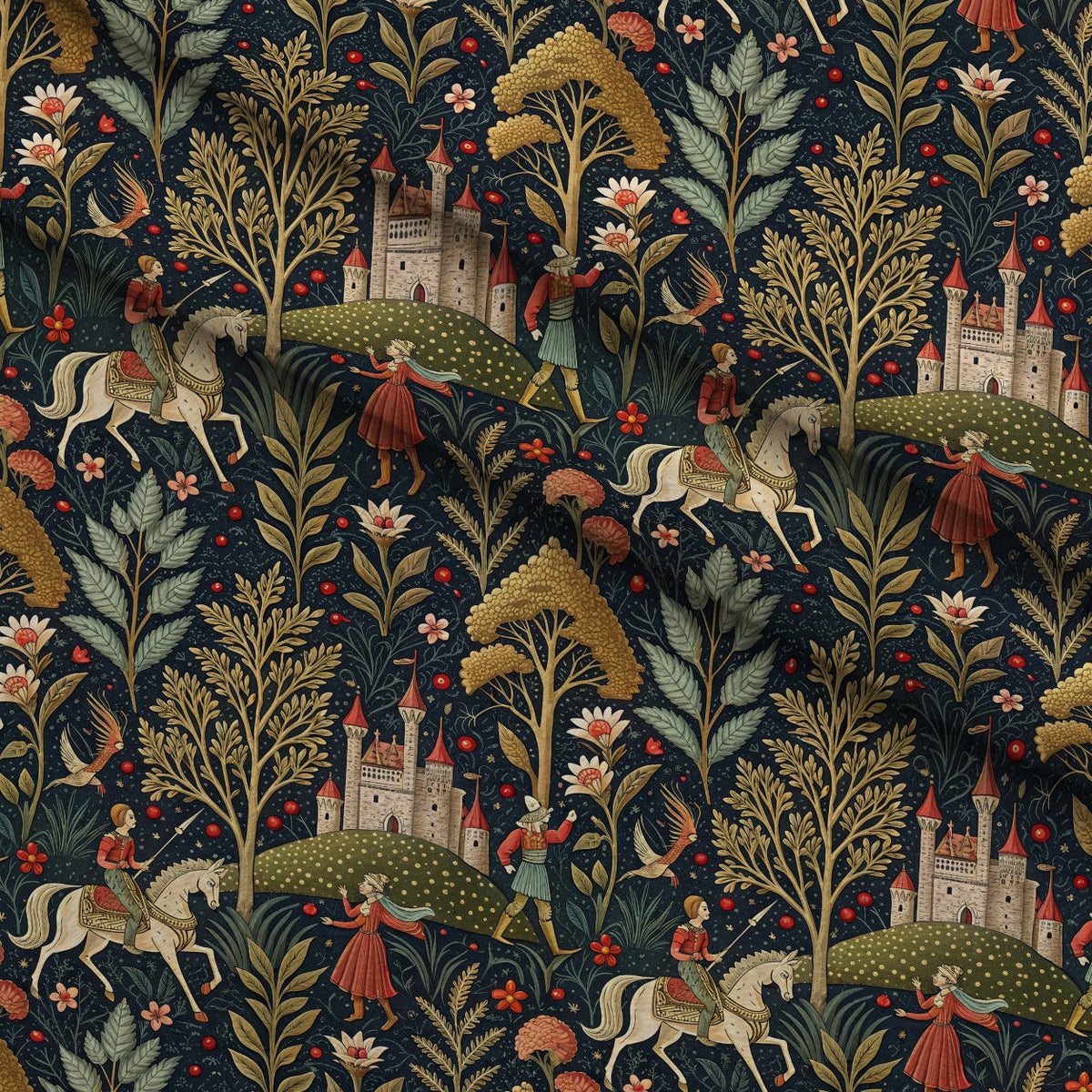 Dragon Garden Pattern 6 Minky Fabric