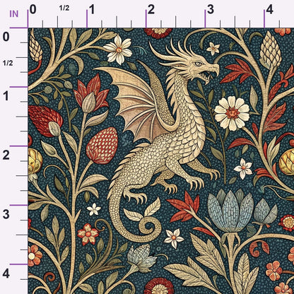 Dragon Garden Pattern 8 Minky Fabric