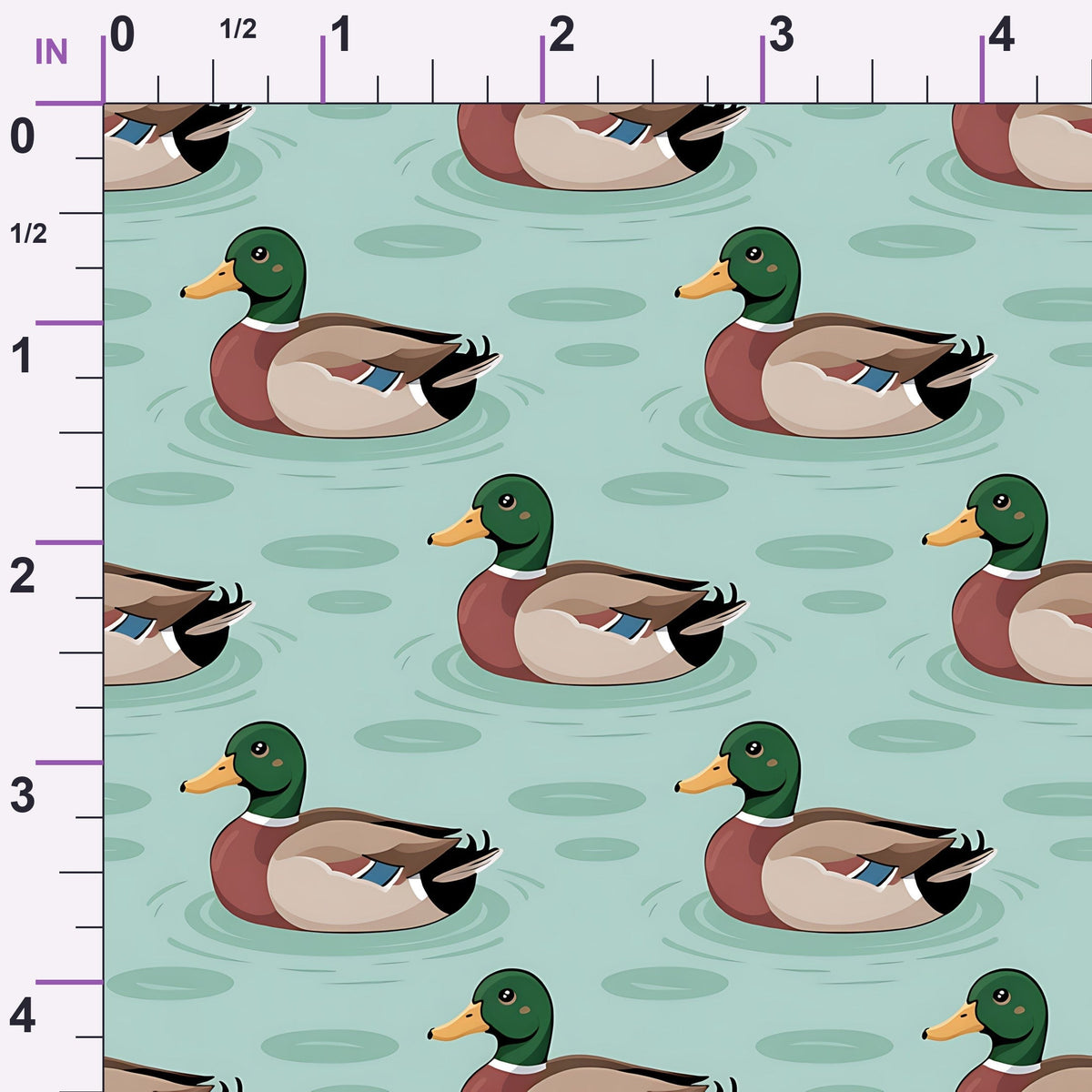 Drakes and Lilies Pattern 14 Minky Fabric