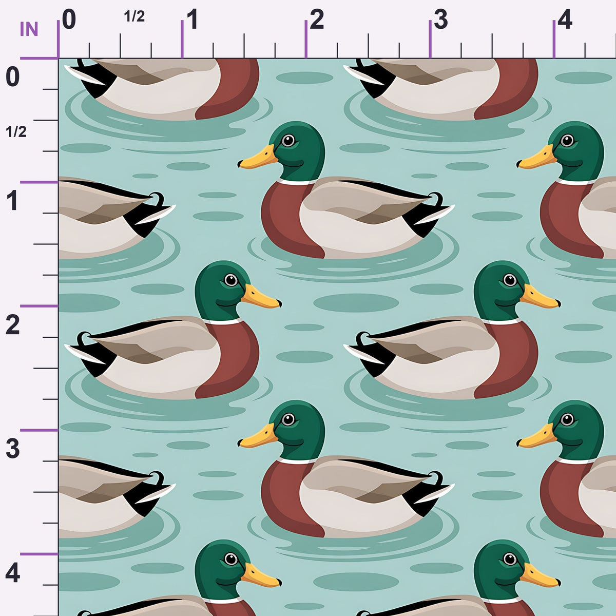 Drakes and Lilies Pattern 15 Minky Fabric