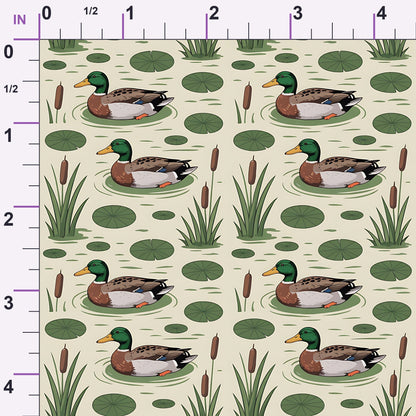 Drakes and Lilies Pattern 18 Minky Fabric