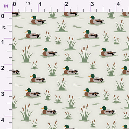 Drakes and Lilies Pattern 19 Minky Fabric