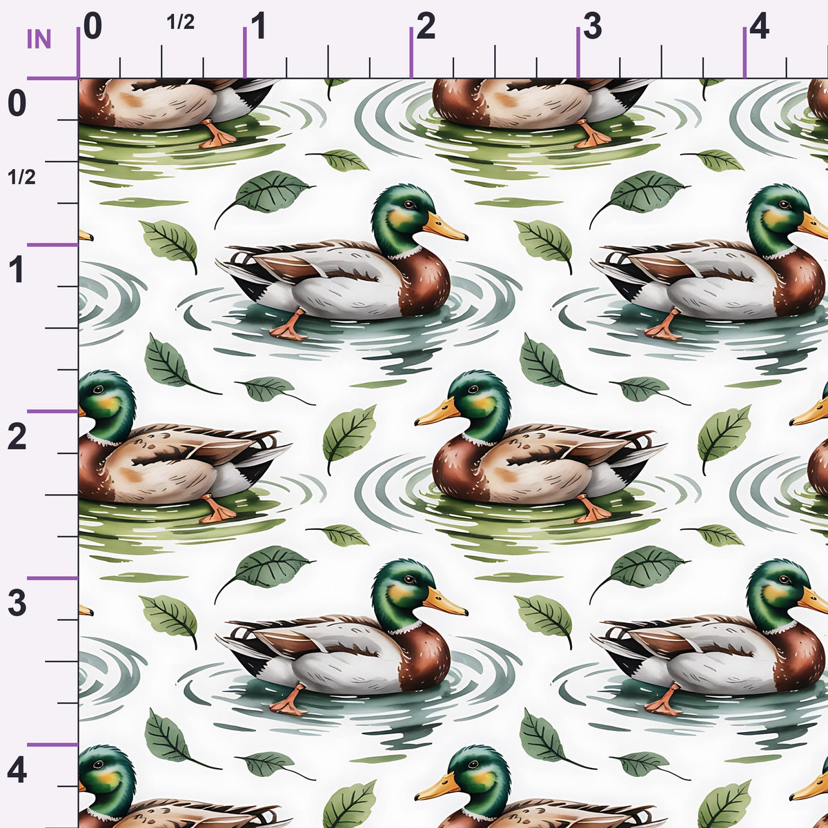 Drakes and Lilies Pattern 21 Minky Fabric